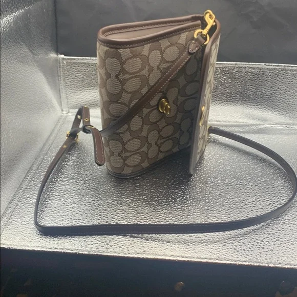 Coach Tan and Brown Signature Shoulder Bag - Picture 9 of 9